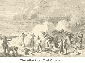 The attach on Fort Sumter