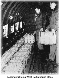 Loading milk on a West Berlin-bound plane