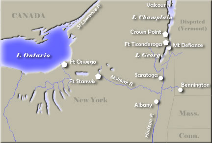 Lake Champlain Area 1777