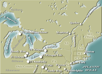 Pontiac's Rebellion Map