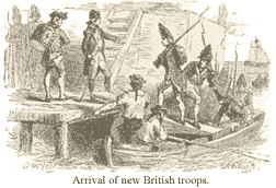 Arrival of new British Soldiers