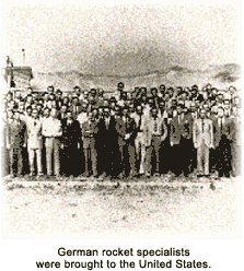Von Braun's German rocket specialists come to American