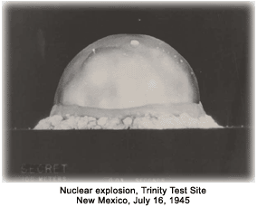 Trinity nuclear test, 1945