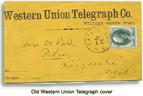 Western Union Telegraph cover