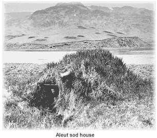 Aleut sod house