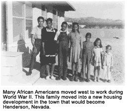 Some families moved west