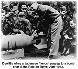 Doolittle wires Japanese medal to bomb