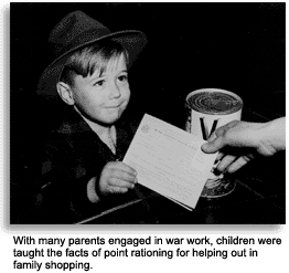 Child using rations book