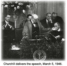 Churchill delivers Iron Curtain speech