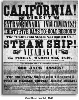 Gold Rush handbill