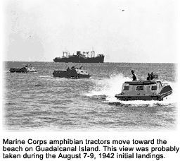 Amphibian tractors, Guadalcanal