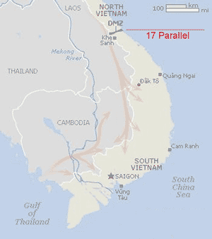Ho Chi Minh Trail map