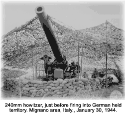 Howitzer aimed at German-held territory