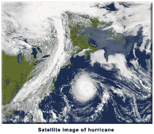 Satellite image of hurricane