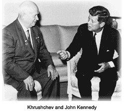 Khrushchev and John Kennedy