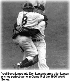 Don Larsen, Yogi Berra in 1956