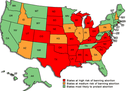 US map If Roe Fell