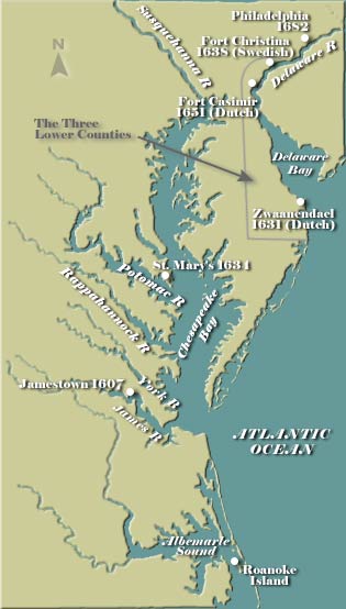 Early Delaware Map