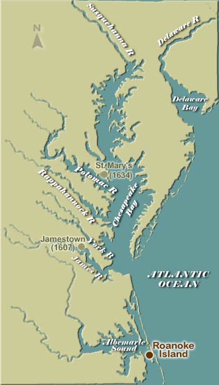 Roanoke Island Map