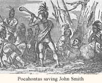 Pocahontas saving John Smith