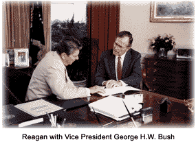 Ronald Reagan and George H.W. Bush