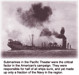 Ship burning in the Pacific