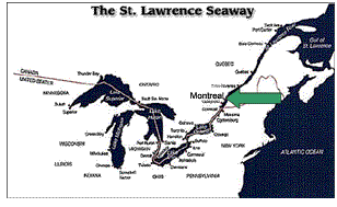 St. Lawrence Seaway map