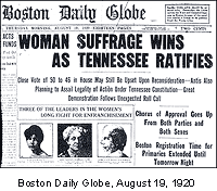 Boston Globe Headline, 1920