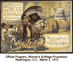 Official program, Womens Suffrage Procession, 1913