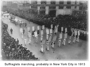Women`s Suffrage march