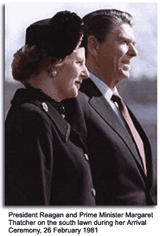 Thatcher and Ronald Reagan