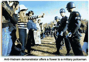 Demonstrators against the Vietnam War