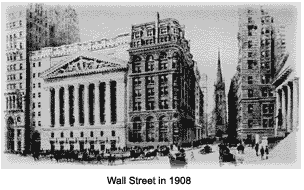Wall Street in 1908