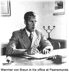 Von Braun in his office